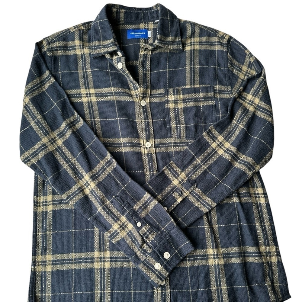 Jack & Jones Men’s Button Down Flannel Shirt - Picture 14 of 14
